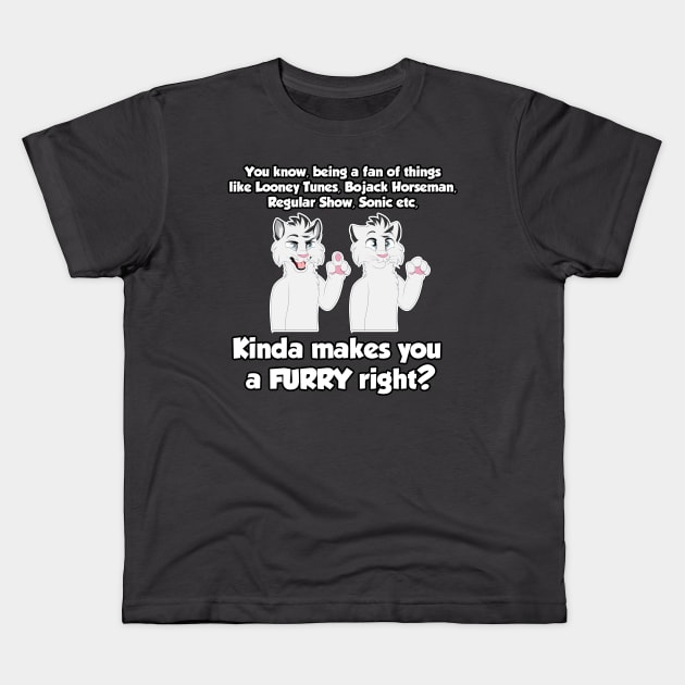 You're a Furry Kids T-Shirt by xBlueAshes